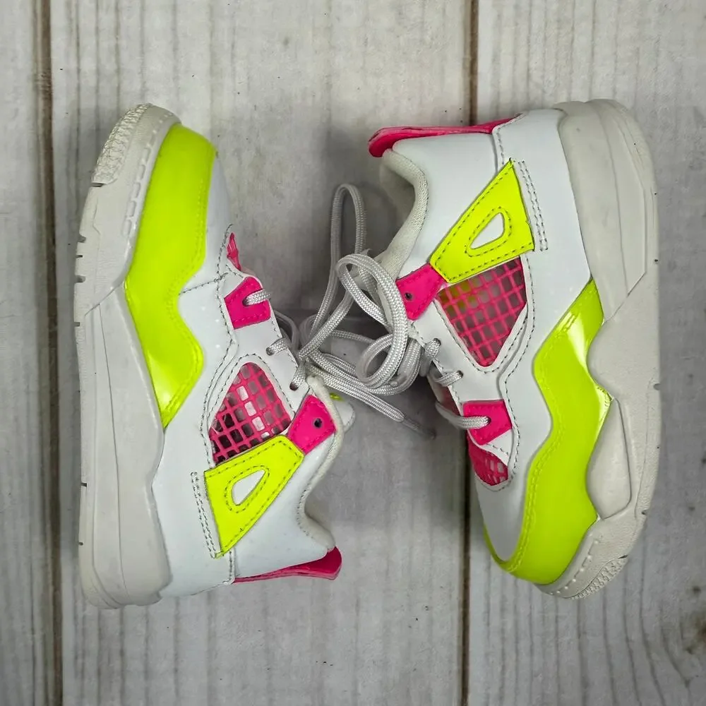 nike air jordan 4 retro‎ lemon venom toddler shoes 8C